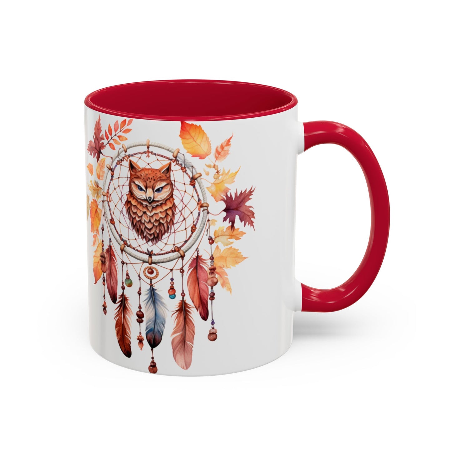 Autumn Owl Dreamcatcher Mug — Fall Leaves Coffee Cup (11oz & 15oz) - Ramshackle Shack