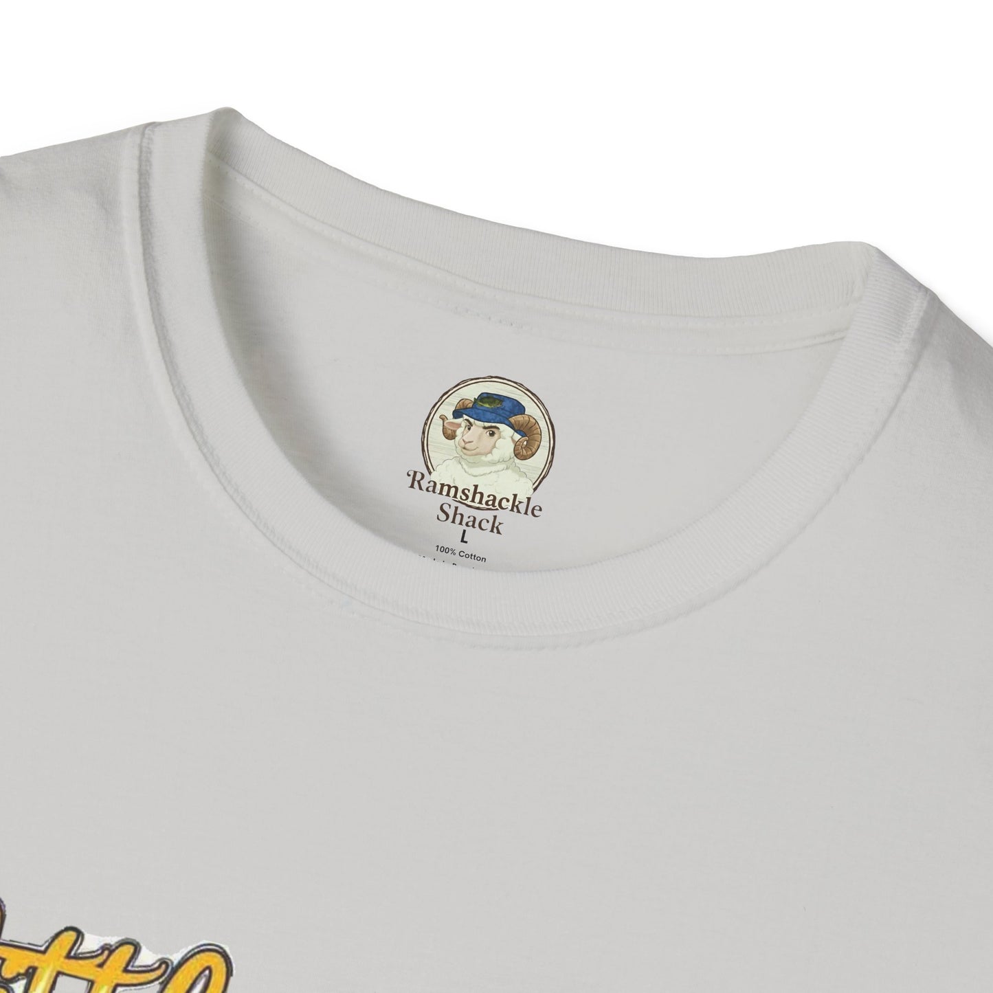Excavator A Little Dirt Never Hurt TShirt  Custom Business Name & Logo Back - Ramshackle Shack
