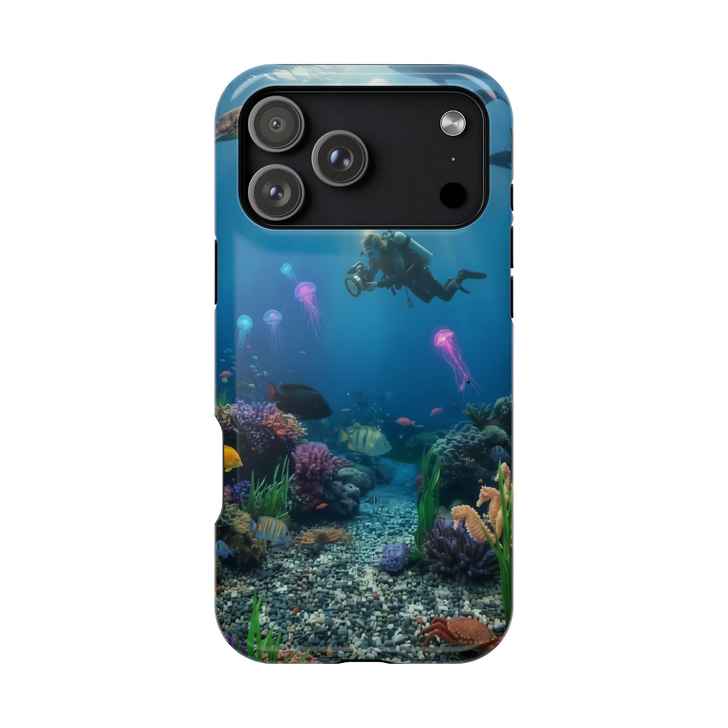 Underwater Diver Phone Case — Magnetic Impact‑Resistant Ocean Design