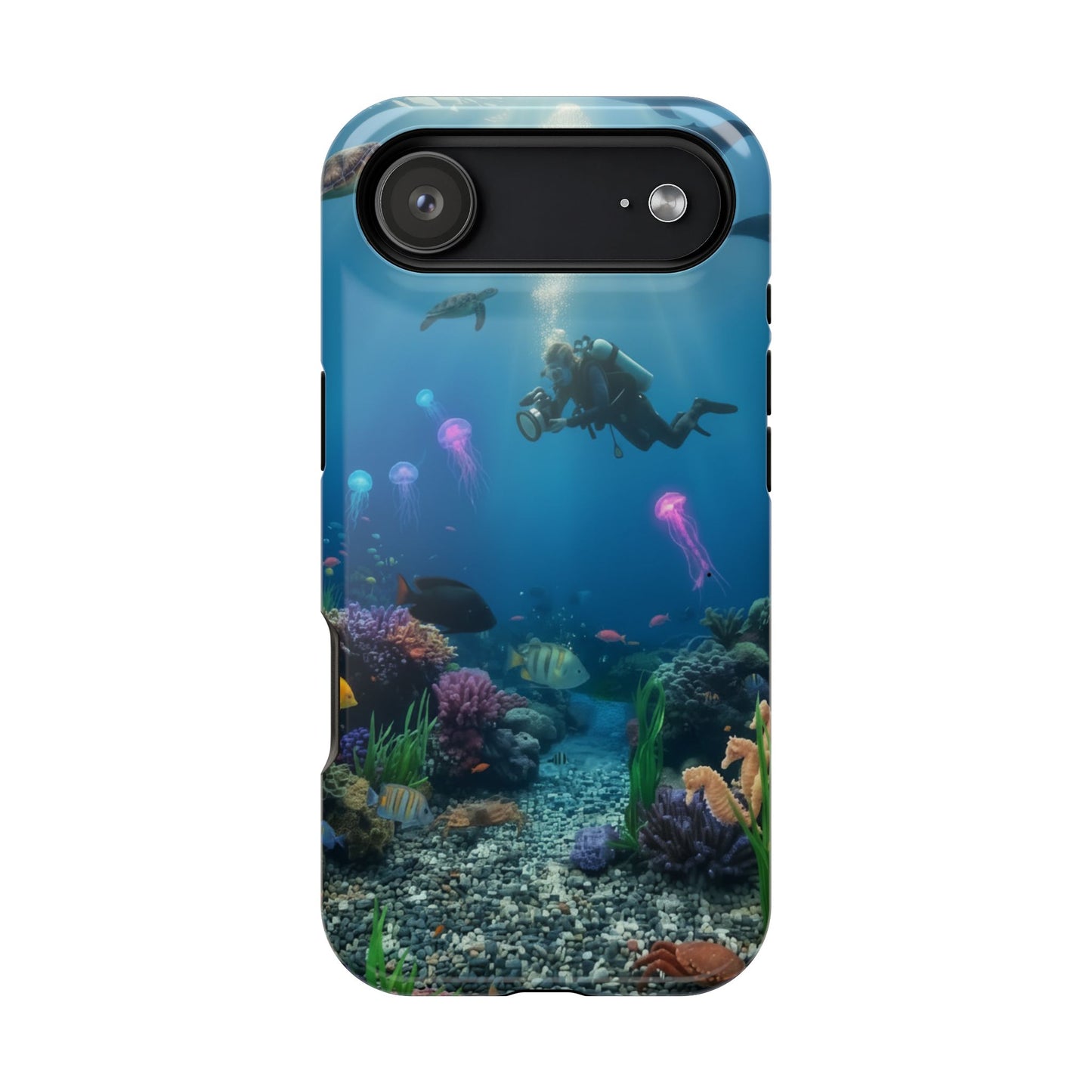 Underwater Diver Phone Case — Magnetic Impact‑Resistant Ocean Design