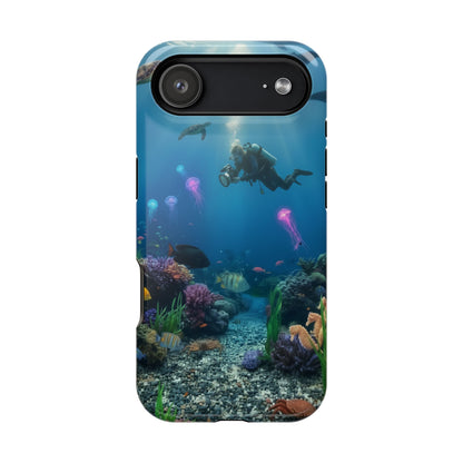 Underwater Diver Phone Case — Magnetic Impact‑Resistant Ocean Design