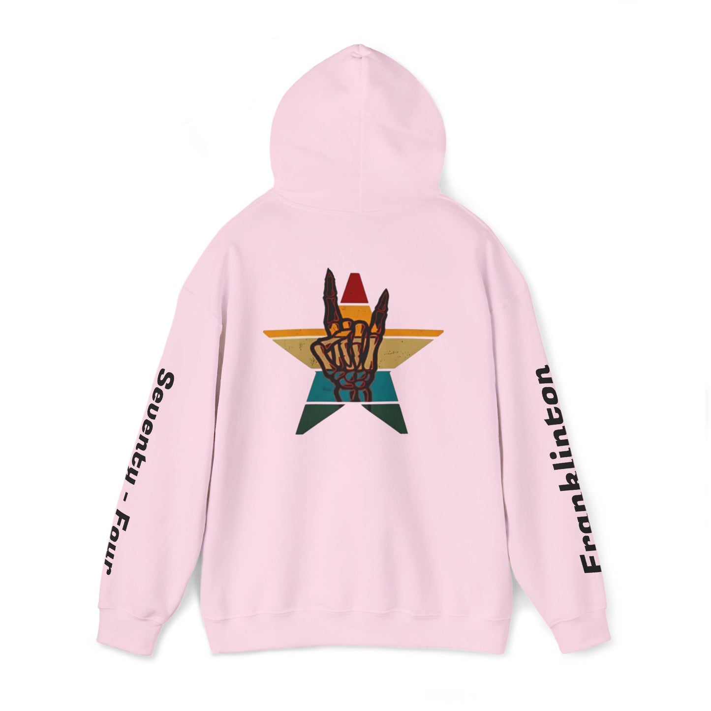 Rockin' Into My [70's] Hooded Sweatshirt — Custom Name & Age Guitar Birthday Design - Ramshackle Shack