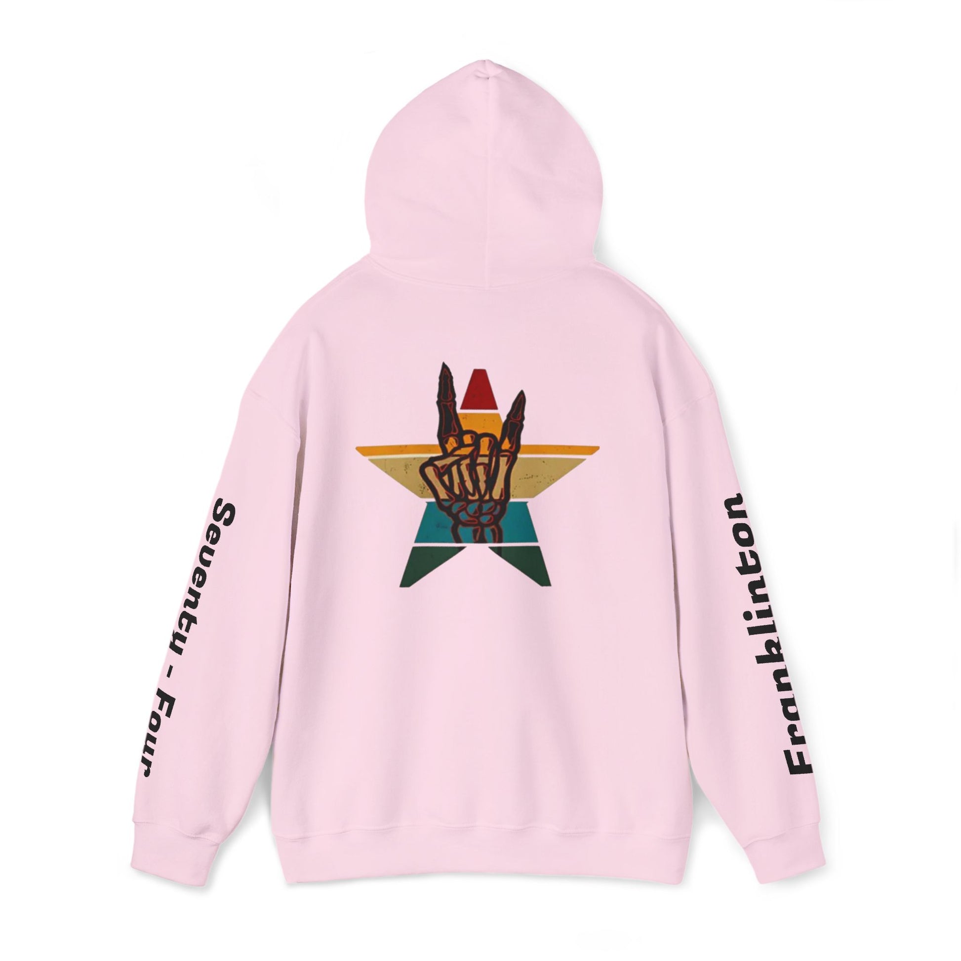 Rockin' Into My [70's] Hooded Sweatshirt — Custom Name & Age Guitar Birthday Design - Ramshackle Shack