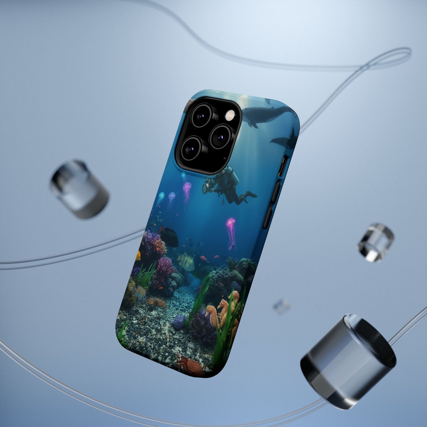 Underwater Diver Phone Case — Magnetic Impact‑Resistant Ocean Design