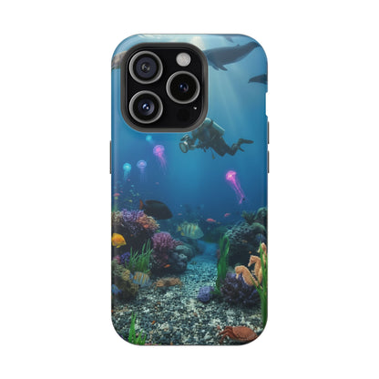 Underwater Diver Phone Case — Magnetic Impact‑Resistant Ocean Design