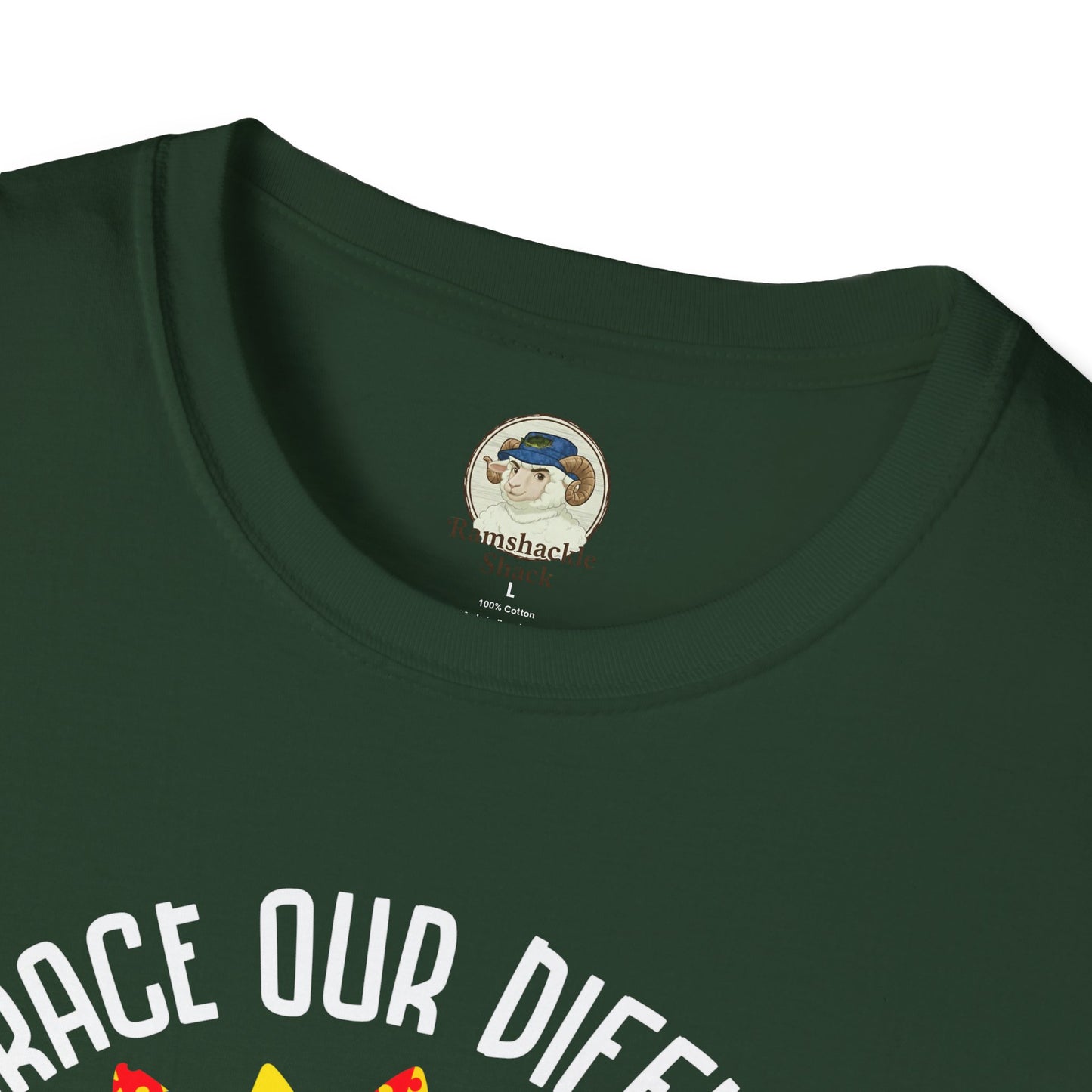 Autism Awareness T-Shirt — "Embrace Our Difference" Puzzle Heart Design - Ramshackle Shack