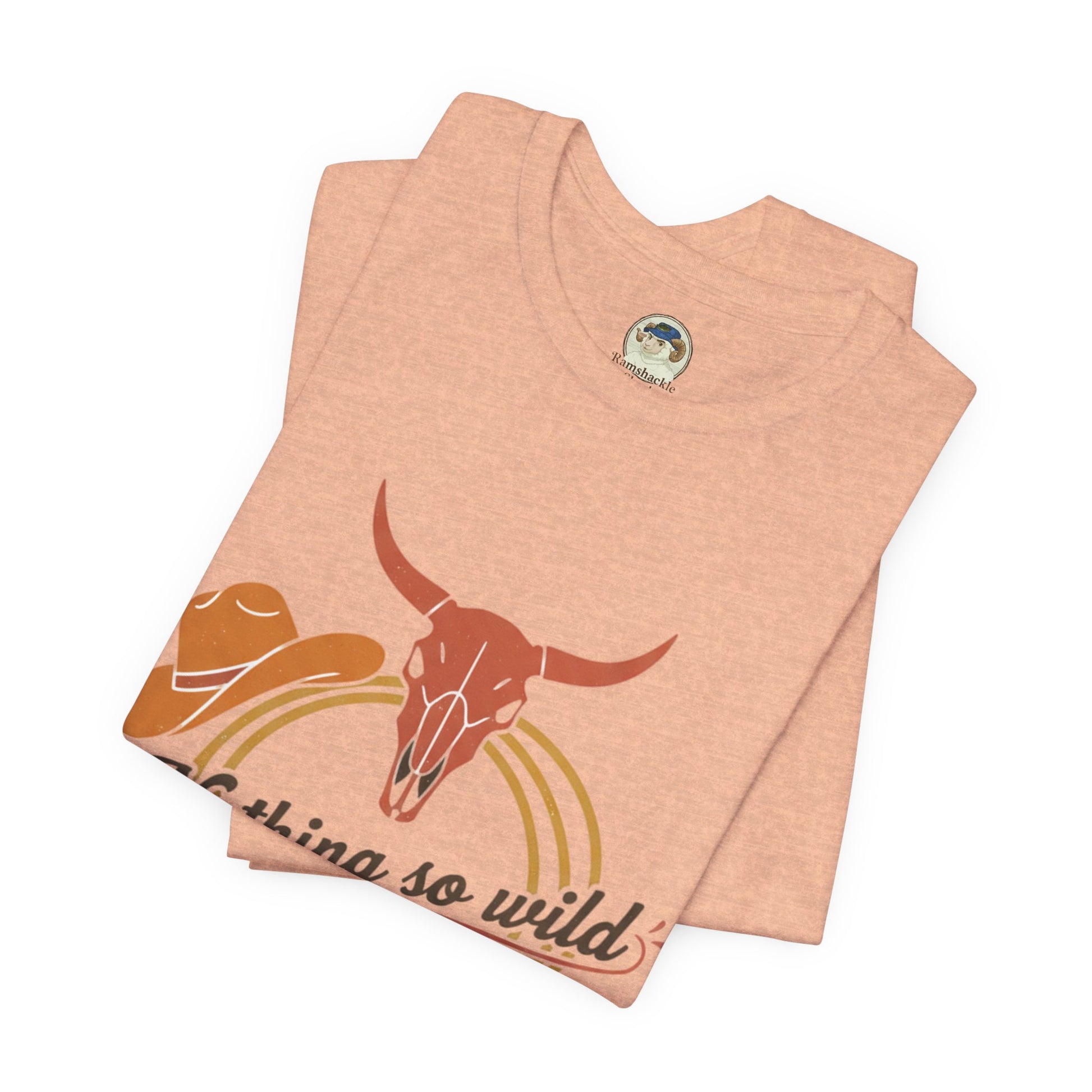 Personalized western sunset T-shirt from Nothing So Wild Rider Tee collection, featuring vibrant western sunset graphic on a casual T-shirt.
