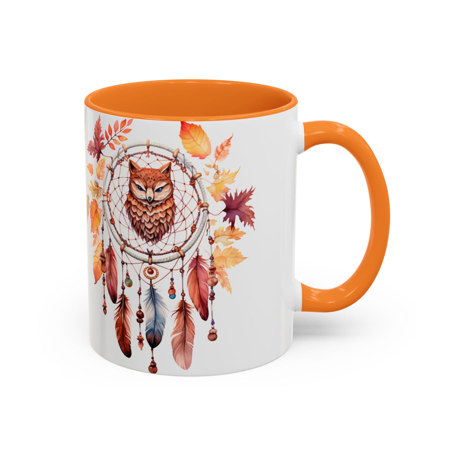Autumn Owl Dreamcatcher Mug — Fall Leaves Coffee Cup (11oz & 15oz) - Ramshackle Shack