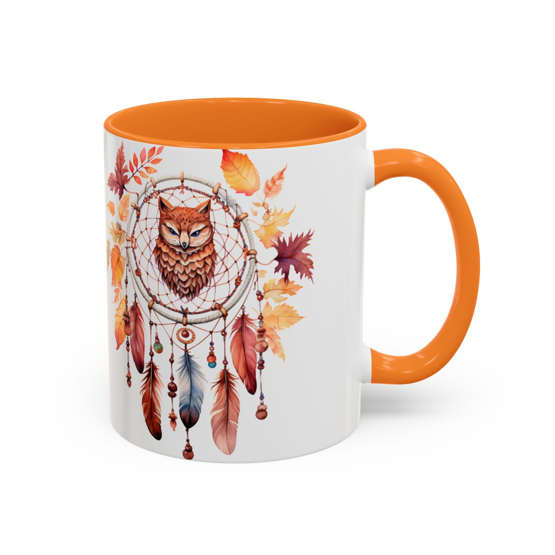 Autumn Owl Dreamcatcher Mug — Fall Leaves Coffee Cup (11oz & 15oz) - Ramshackle Shack