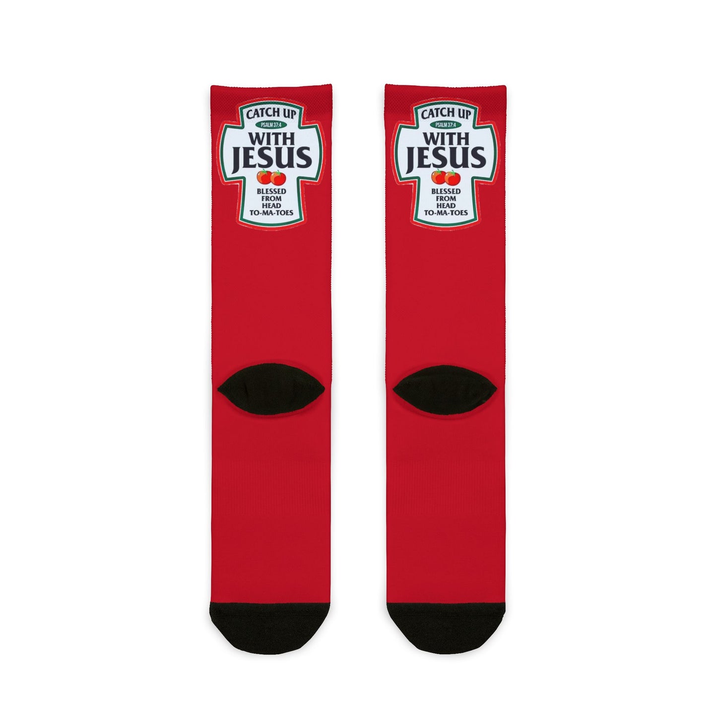 Catch Up with Jesus Ketchup Bottle Crew Socks - Ramshackle Shack