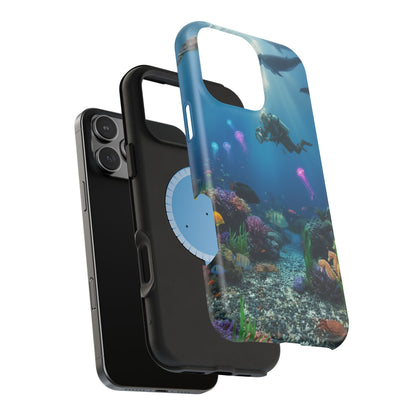 Underwater Diver Phone Case — Magnetic Impact‑Resistant Ocean Design