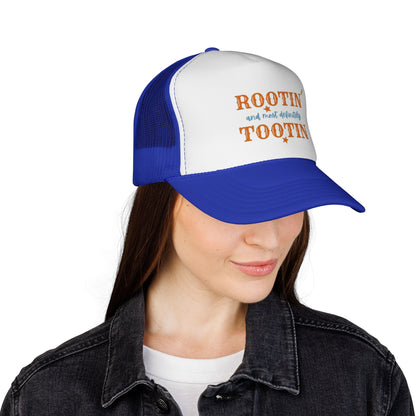 Trucker Cap — "Rootin and Most Definitely Tootin" Retro Country Hat - Ramshackle Shack