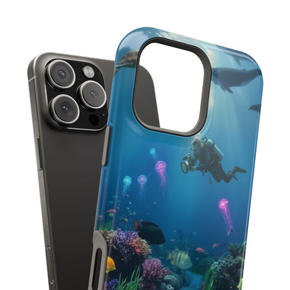 Underwater Diver Phone Case — Magnetic Impact‑Resistant Ocean Design
