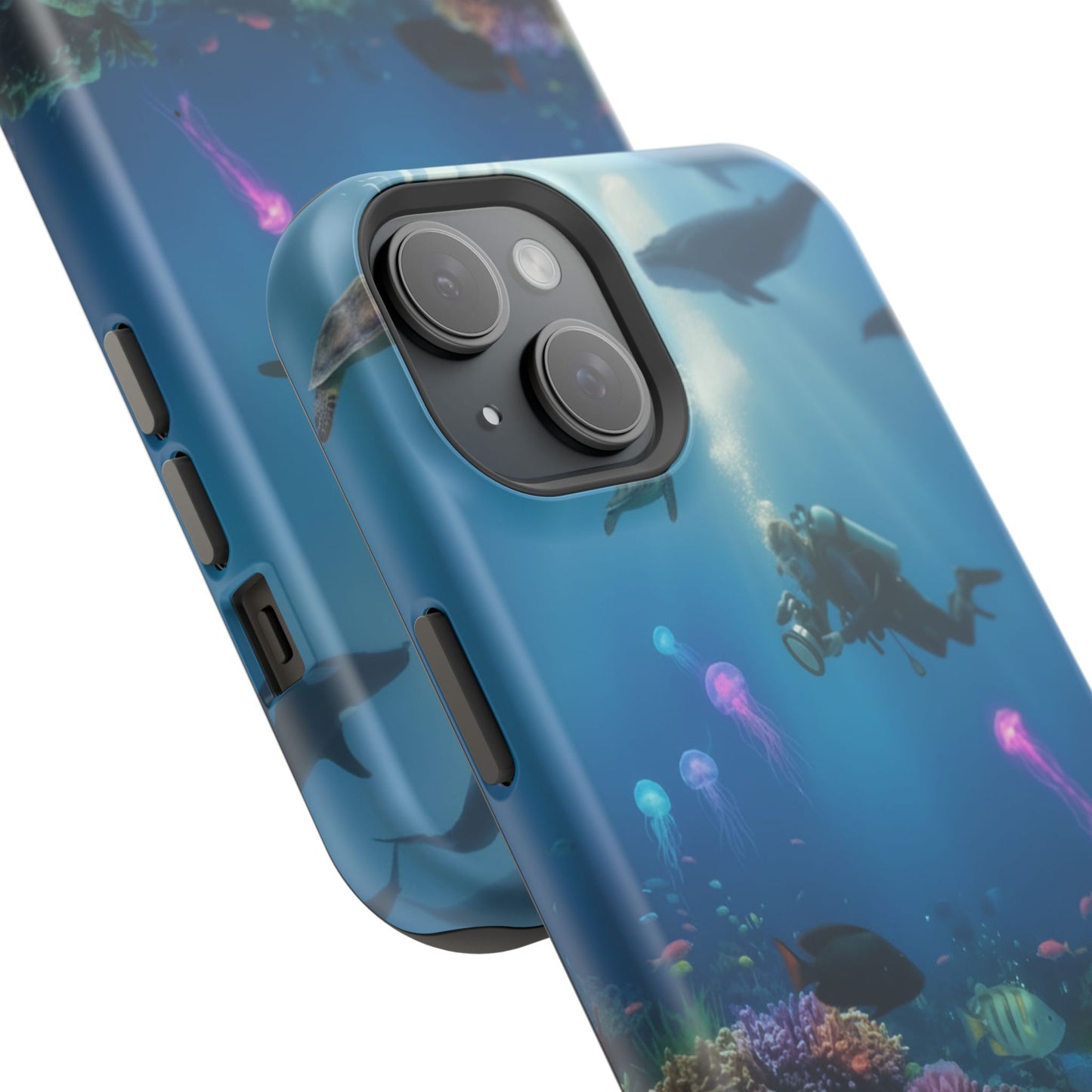 Underwater Diver Phone Case — Magnetic Impact‑Resistant Ocean Design