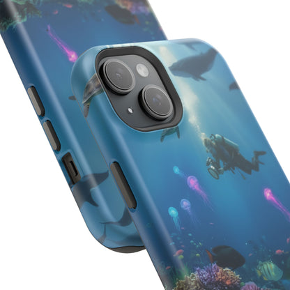 Underwater Diver Phone Case — Magnetic Impact‑Resistant Ocean Design