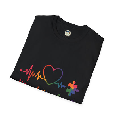 Autism Awareness T-Shirt — Live Love Accept Rainbow Puzzle Ribbon - Ramshackle Shack