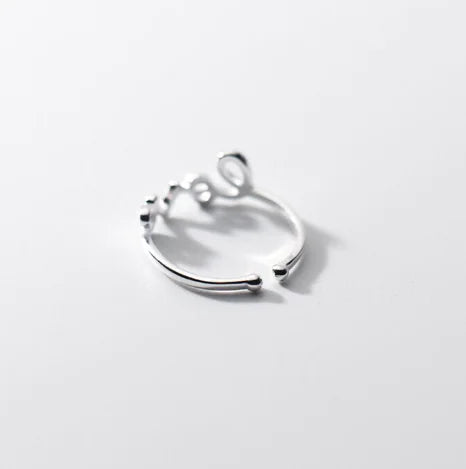 S925 Sterling Silver Heart-shaped LOVE Ring - Ramshackle Shack