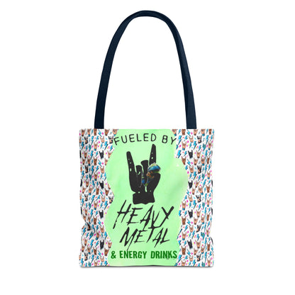 Heavy Metal & Energy Drinks Tote Bag — Neon Rock Energy Design - Ramshackle Shack