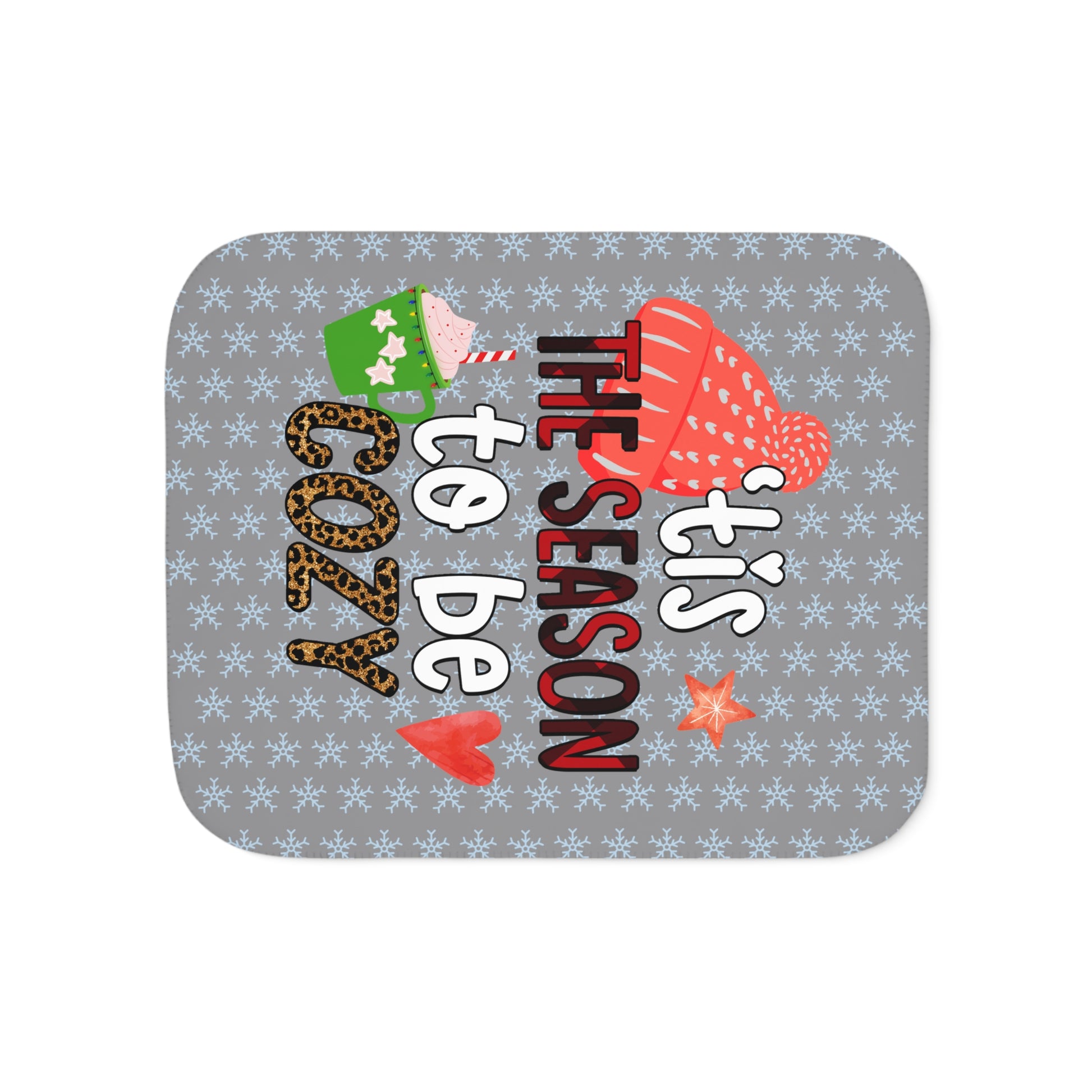 Holiday Sherpa Blanket – "’Tis the Season to Be Cozy" Plush Throw - Ramshackle Shack