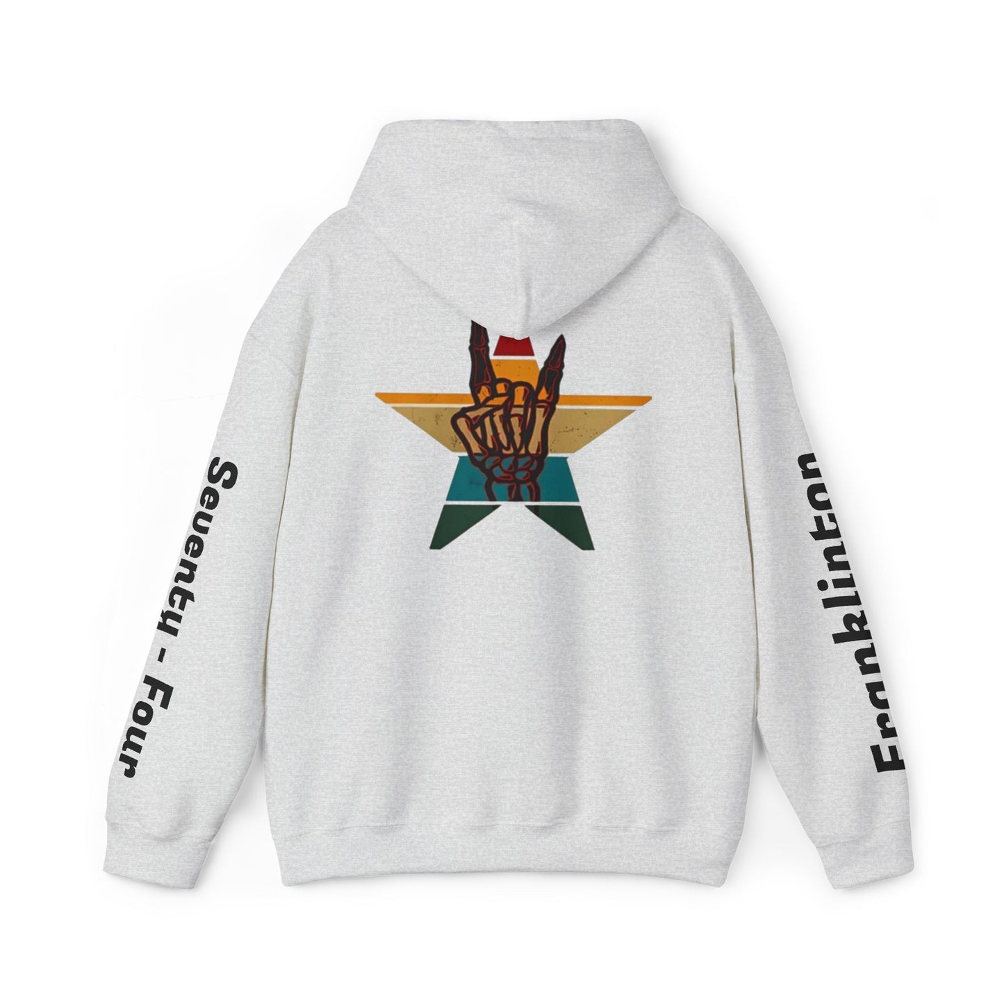 Rockin' Into My [70's] Hooded Sweatshirt — Custom Name & Age Guitar Birthday Design - Ramshackle Shack