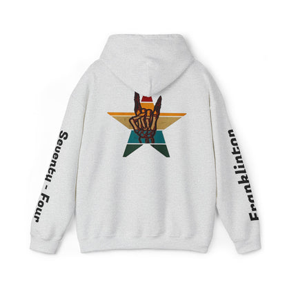Rockin' Into My [70's] Hooded Sweatshirt — Custom Name & Age Guitar Birthday Design - Ramshackle Shack