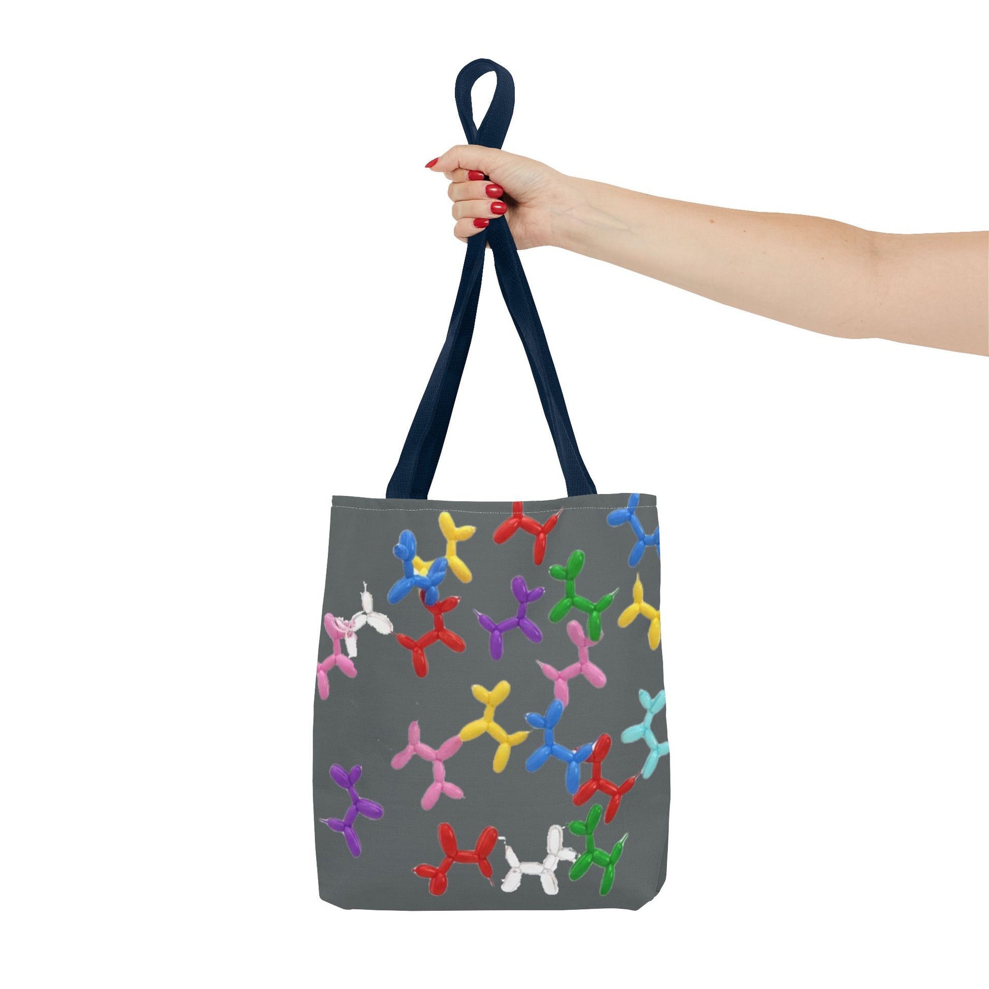 Balloon Dog Pattern Tote Bag – Colorful Pop Art Reusable Shopper - Ramshackle Shack