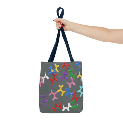 Balloon Dog Pattern Tote Bag – Colorful Pop Art Reusable Shopper - Ramshackle Shack