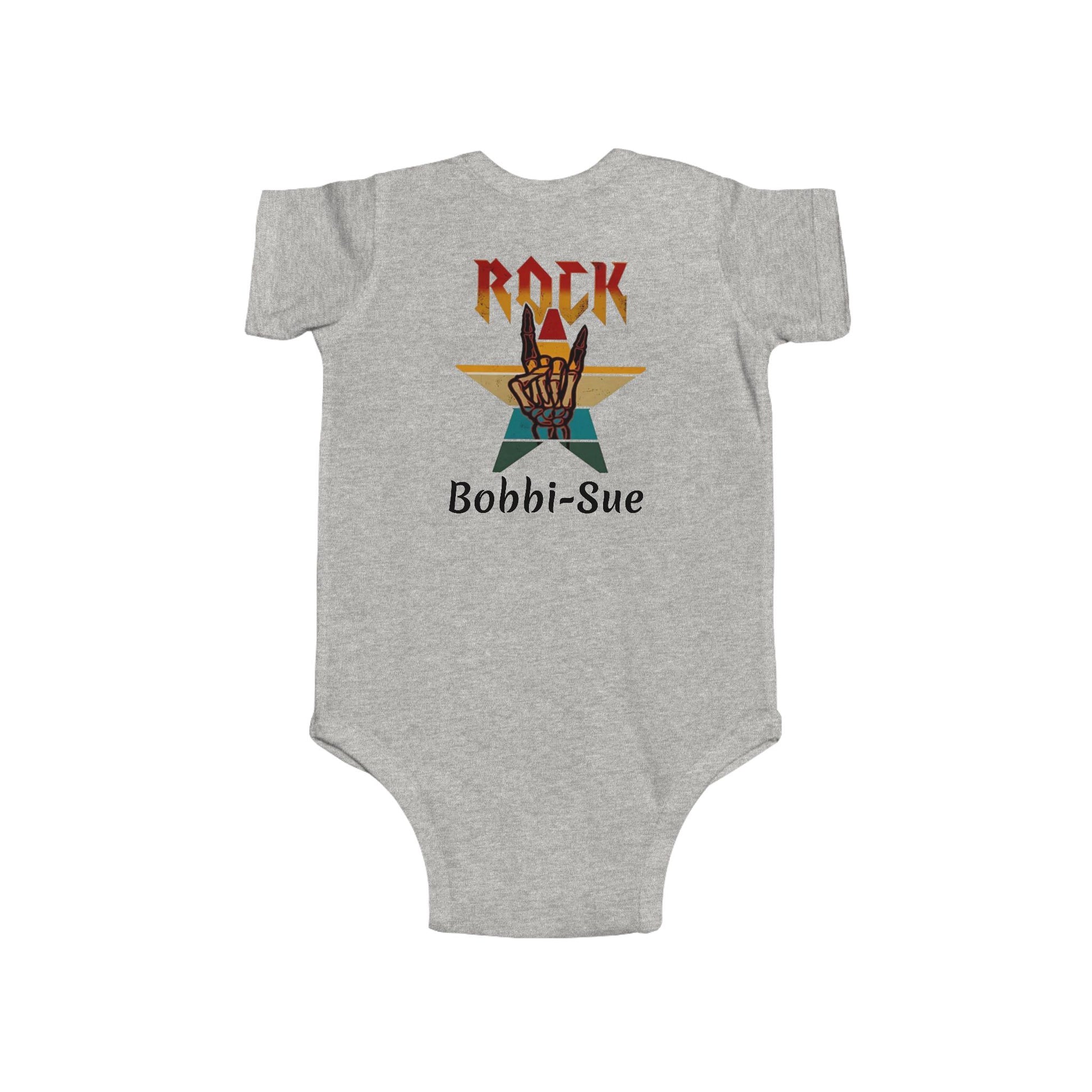 I Love Rock and Roll! Put Another Dime in the Juicebox Baby. (Rock Star Baby) Infant Bodysuit - Ramshackle Shack