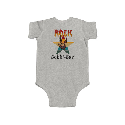 I Love Rock and Roll! Put Another Dime in the Juicebox Baby. (Rock Star Baby) Infant Bodysuit - Ramshackle Shack
