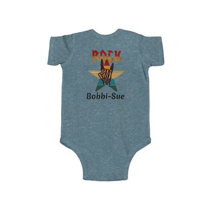 I Love Rock and Roll! Put Another Dime in the Juicebox Baby. (Rock Star Baby) Infant Bodysuit - Ramshackle Shack