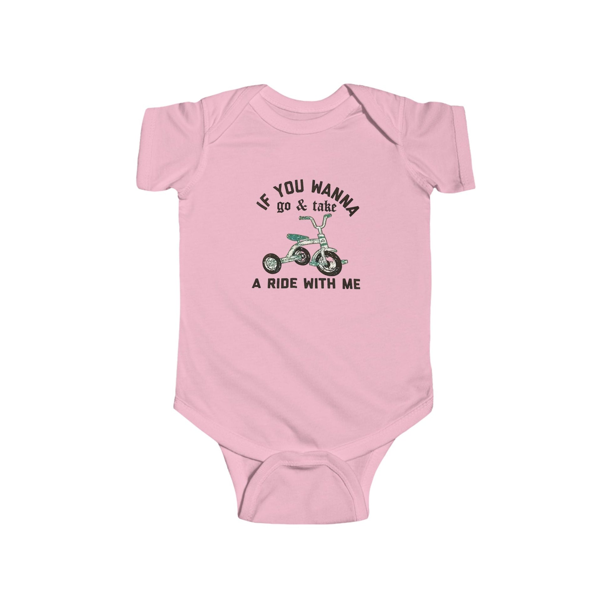 Funny Baby Bodysuit POOP! There it is & Tricycle Ride Graphic Infant Onesie - Ramshackle Shack