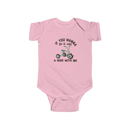 Funny Baby Bodysuit POOP! There it is & Tricycle Ride Graphic Infant Onesie - Ramshackle Shack