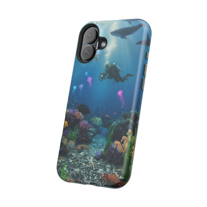 Underwater Diver Phone Case — Magnetic Impact‑Resistant Ocean Design
