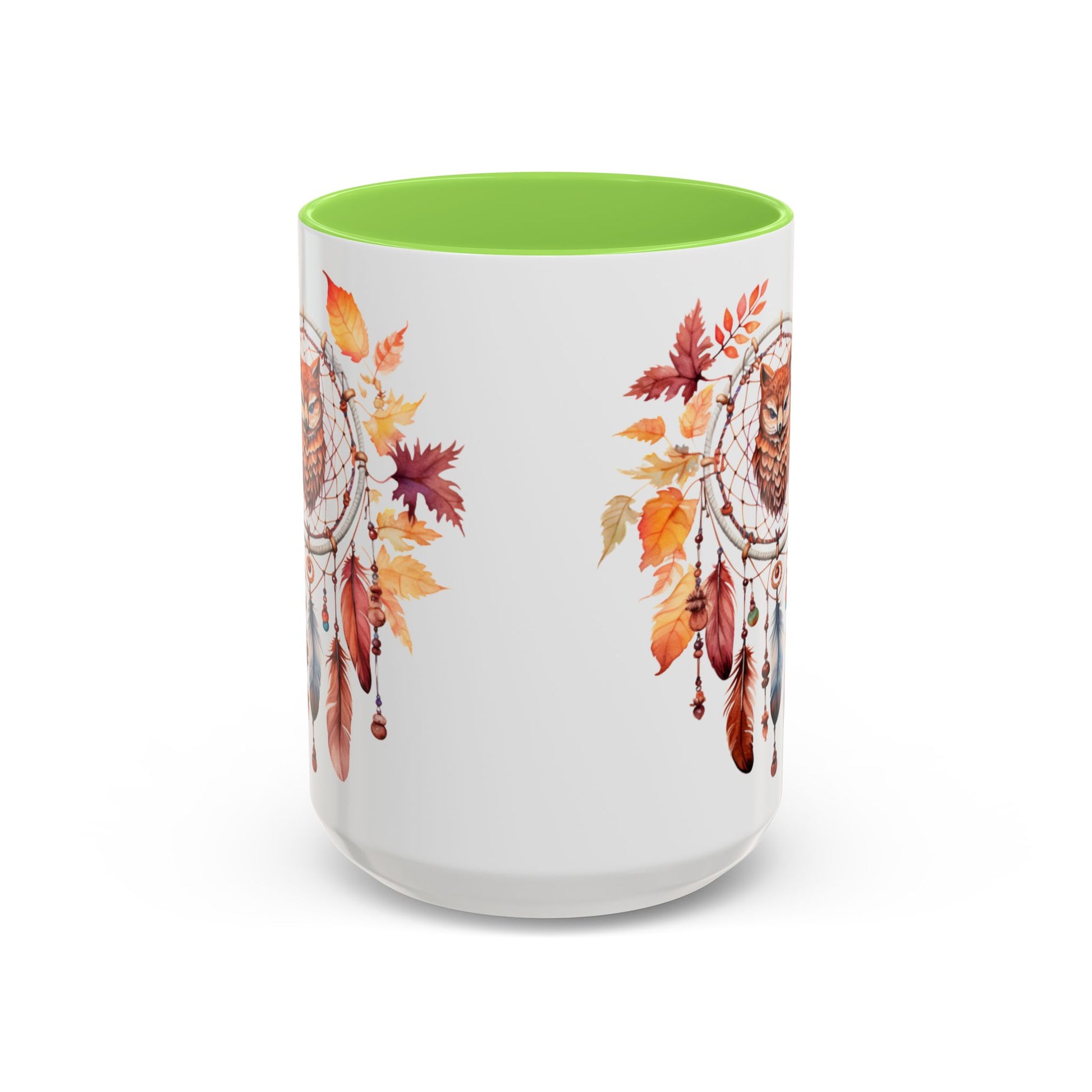 Autumn Owl Dreamcatcher Mug — Fall Leaves Coffee Cup (11oz & 15oz) - Ramshackle Shack