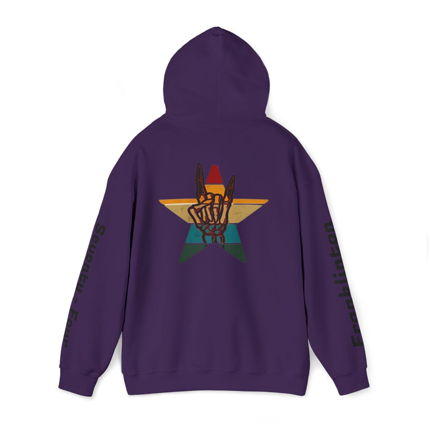 Rockin' Into My [70's] Hooded Sweatshirt — Custom Name & Age Guitar Birthday Design - Ramshackle Shack