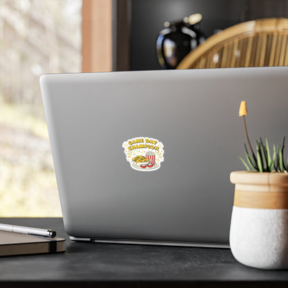 Game Day Champion Sticker | Super Bowl Party, Game Day Humor - Ramshackle Shack