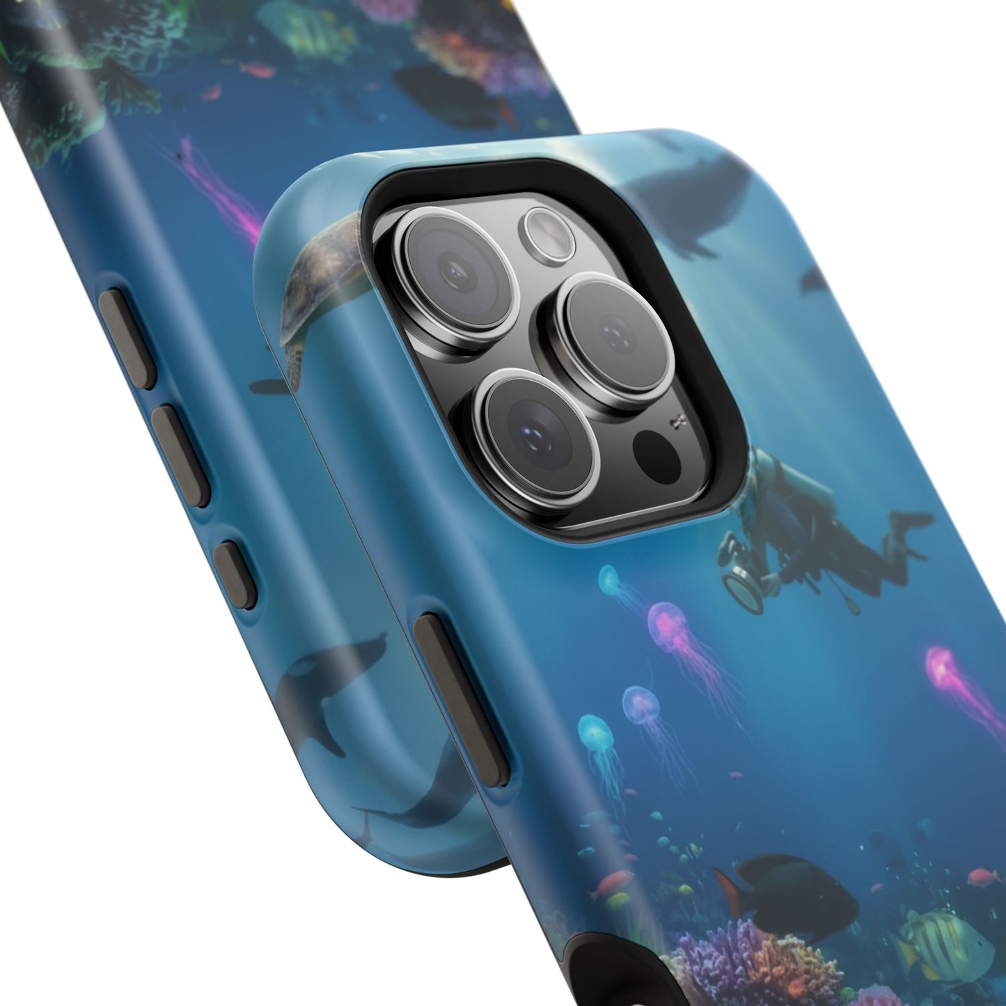 Underwater Diver Phone Case — Magnetic Impact‑Resistant Ocean Design