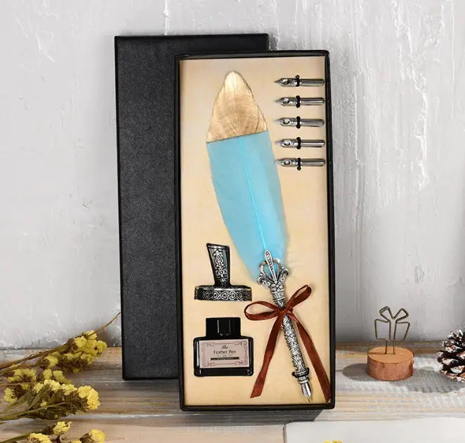 Oblique Ink Engraved Pen Set - Ramshackle Shack