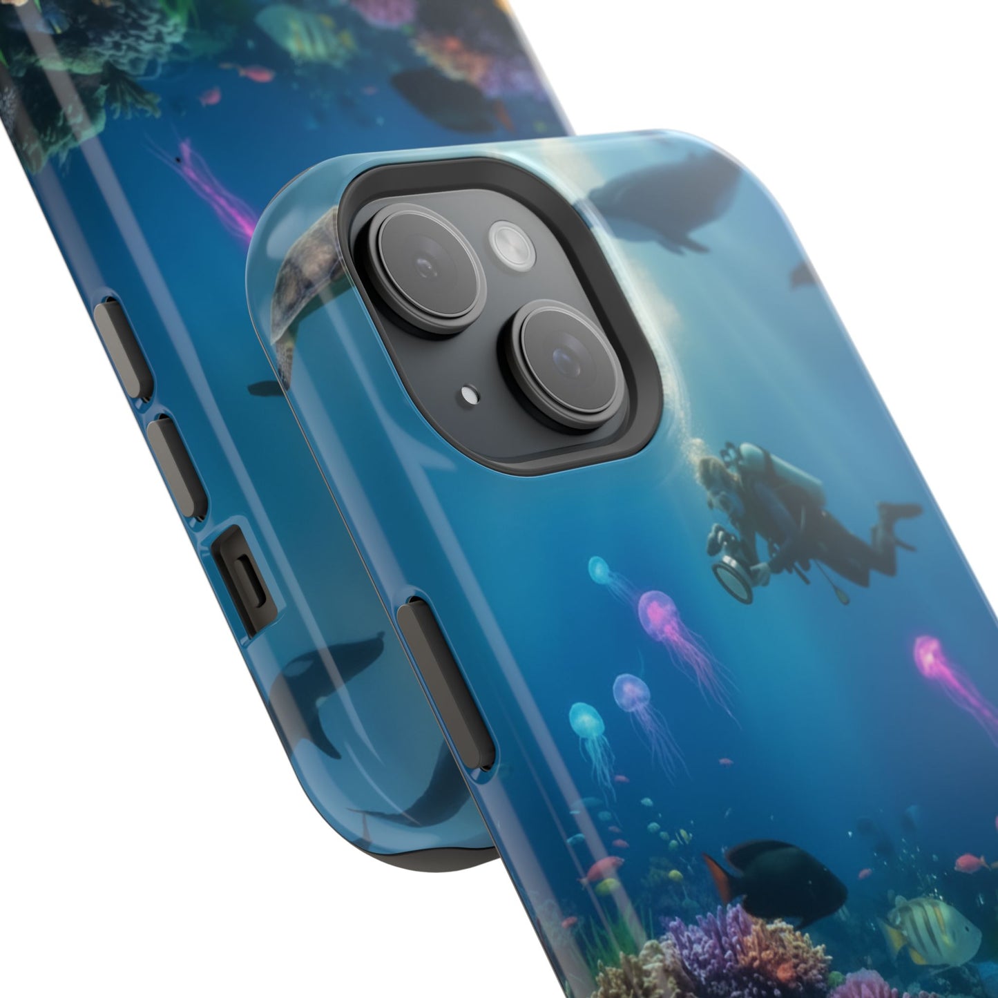 Underwater Diver Phone Case — Magnetic Impact‑Resistant Ocean Design