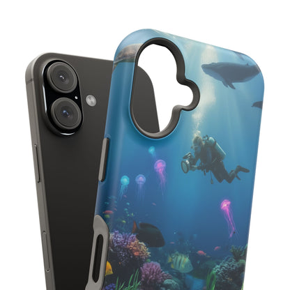 Underwater Diver Phone Case — Magnetic Impact‑Resistant Ocean Design