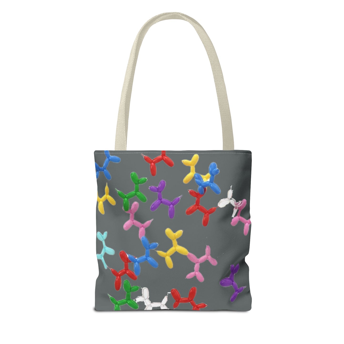 Balloon Dog Pattern Tote Bag – Colorful Pop Art Reusable Shopper - Ramshackle Shack