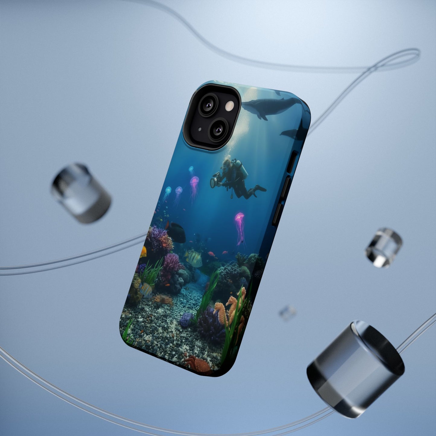 Underwater Diver Phone Case — Magnetic Impact‑Resistant Ocean Design