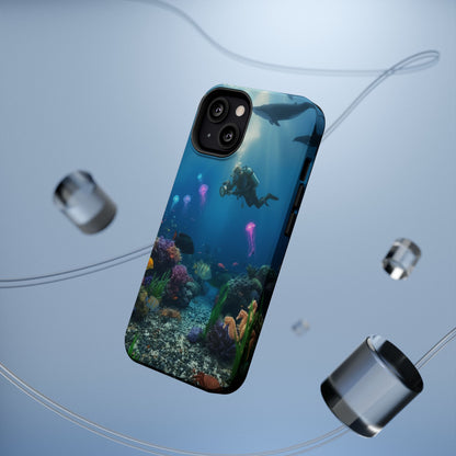 Underwater Diver Phone Case — Magnetic Impact‑Resistant Ocean Design