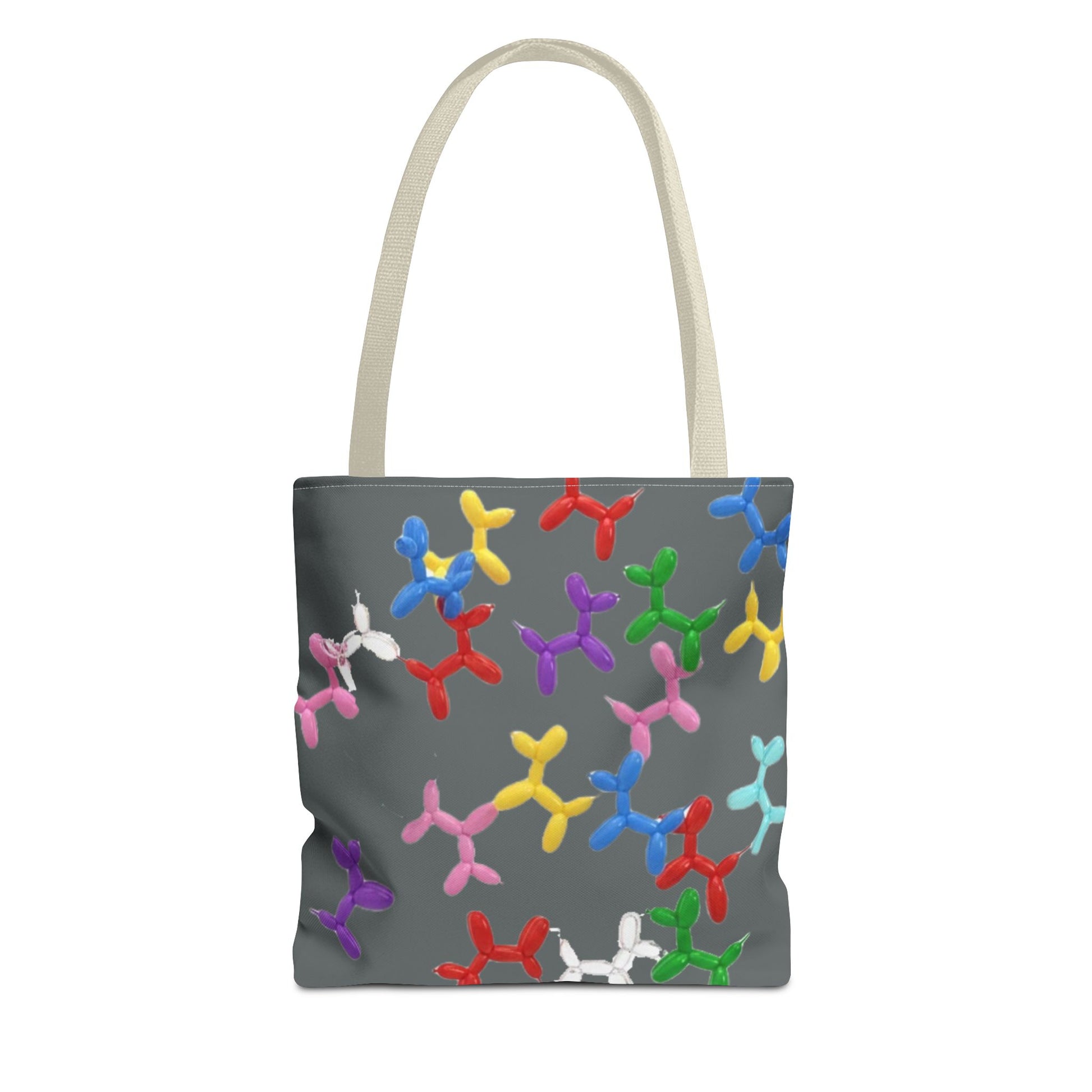 Balloon Dog Pattern Tote Bag – Colorful Pop Art Reusable Shopper - Ramshackle Shack