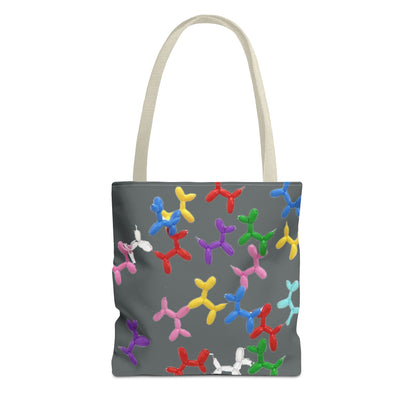 Balloon Dog Pattern Tote Bag – Colorful Pop Art Reusable Shopper - Ramshackle Shack