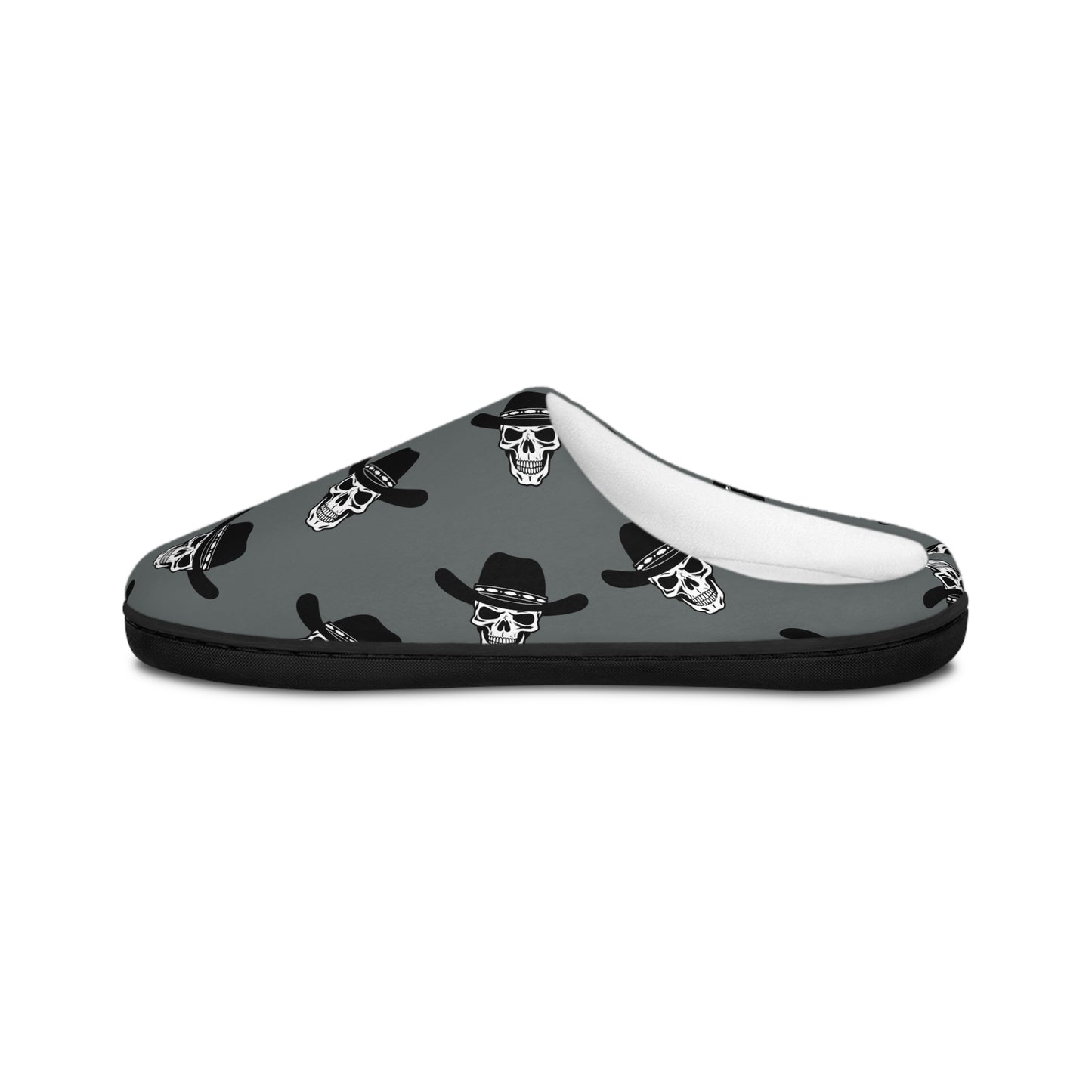 Custom Colored Cowboy Skull Slippers Mens Indoor Slippers - Ramshackle Shack