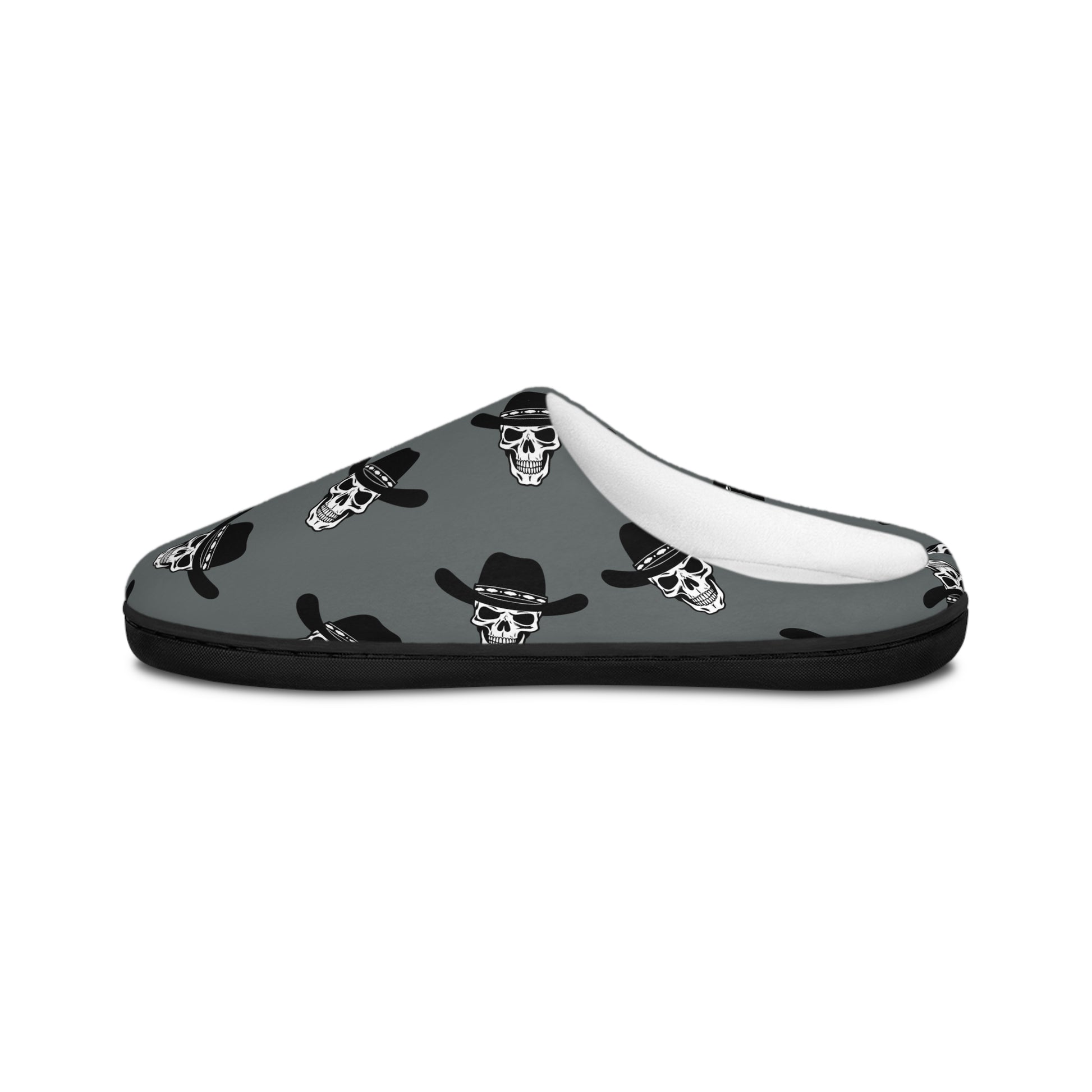 Custom Colored Cowboy Skull Slippers Mens Indoor Slippers - Ramshackle Shack
