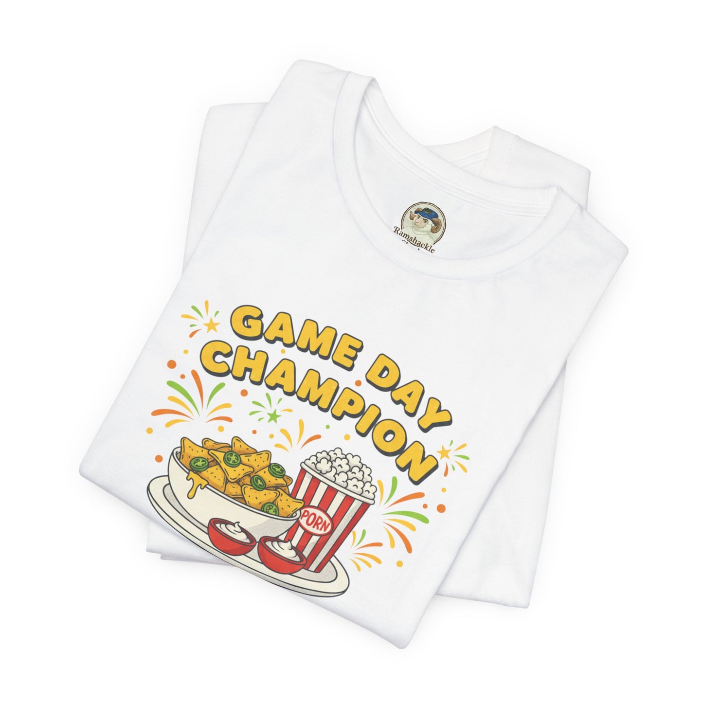 Game Day Champion Tee | Super Bowl Party, Game Day Humor - Ramshackle Shack