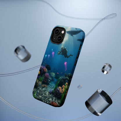 Underwater Diver Phone Case — Magnetic Impact‑Resistant Ocean Design