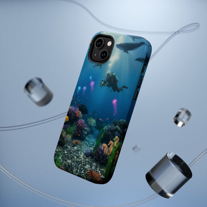 Underwater Diver Phone Case — Magnetic Impact‑Resistant Ocean Design